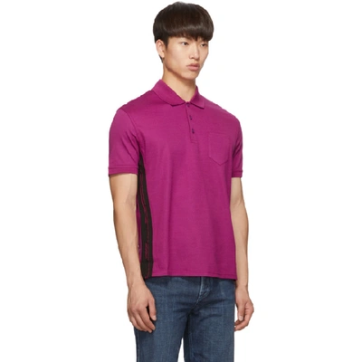 Shop Givenchy Pink Slim Fit Logo Polo In 675-fushia