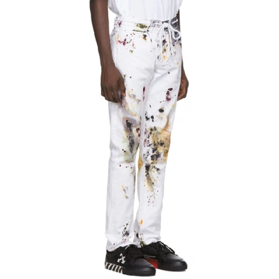 Shop Off-white White Dirty Jeans In 1328 Dtwhor