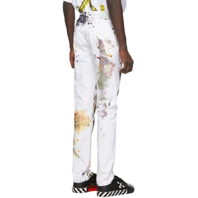 Shop Off-white White Dirty Jeans In 1328 Dtwhor