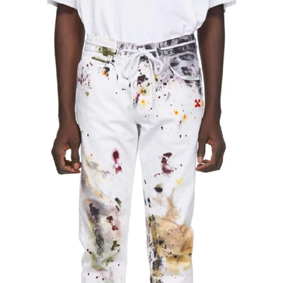 Shop Off-white White Dirty Jeans In 1328 Dtwhor