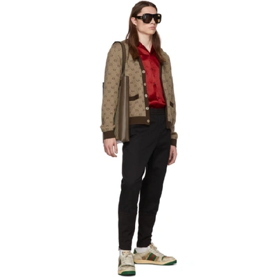 Shop Gucci Brown Gg Cardigan In 2094 Camel