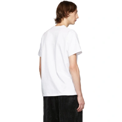 Shop Engineered Garments White Text T-shirt In Rp001awhite