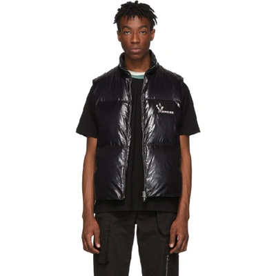 Shop Moncler Black Down Banker Vest In 999 Black