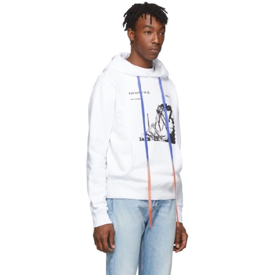 Shop Off-white White And Black Ruined Factory Slim Hoodie In 0110 Whtblk