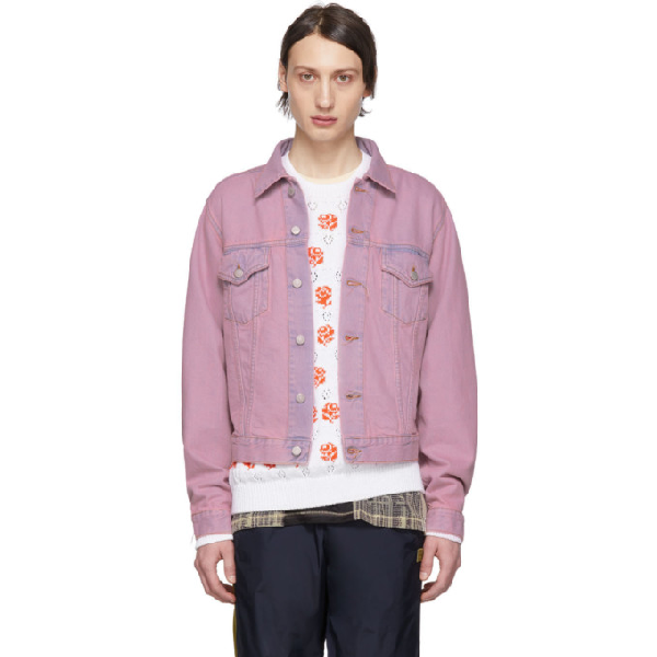 acne studios pink denim jacket