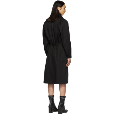 Shop Random Identities Black Versatile Dress Coat