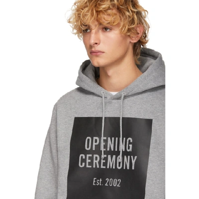 Shop Opening Ceremony Grey Box Logo Hoodie In 0300 Hgrey