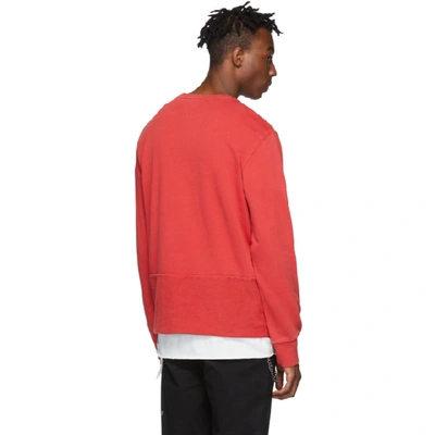 Shop Ksubi Red Seeing Lines Sweatshirt In 60 Red