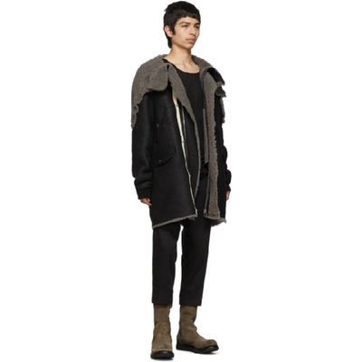 Shop Rick Owens Black Brother Parka In 093421 Blac