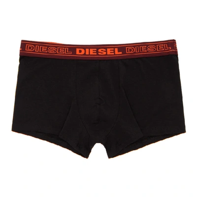 Shop Diesel Three-pack Black Umbx-kory Boxer Briefs In E4101 Black