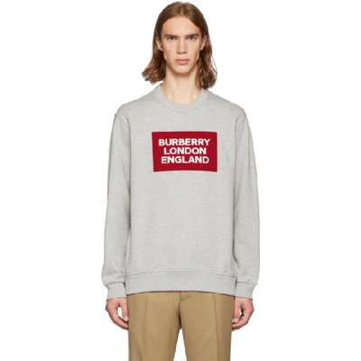 Shop Burberry Grey Fawson Sweatshirt In Pale Grey