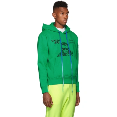 Shop Off-white Green Mirko Artist Slim Hoodie In Green/black