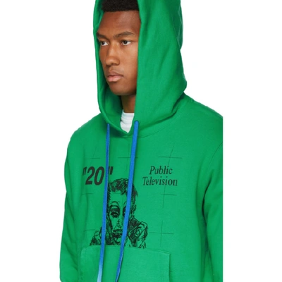 Shop Off-white Green Mirko Artist Slim Hoodie In Green/black