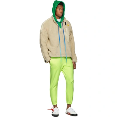 Shop Off-white Green Mirko Artist Slim Hoodie In Green/black