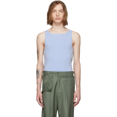 Shop Jacquemus Blue Le Marcello Tank Top In Light Blue