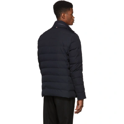 Shop Moncler Navy Down Levet Jacket In 36-742.nvy