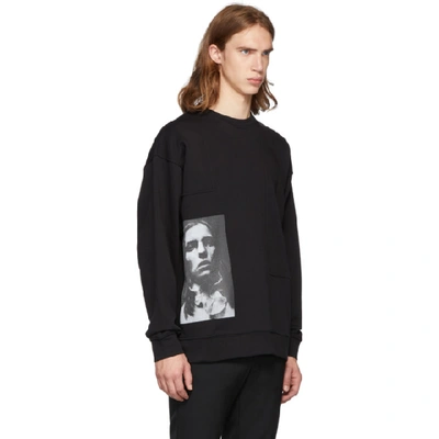 Shop Isabel Benenato Black Crewneck Sweatshirt In Black 01