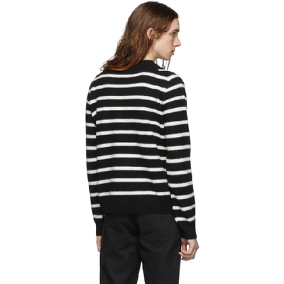 Shop Saint Laurent Black Felted Sailor Sweater