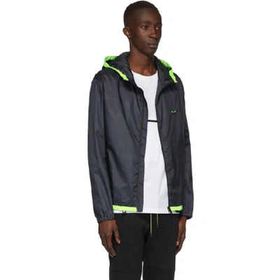 Shop Fendi Navy Monster Eyes Track Jacket In F17w3 Blue