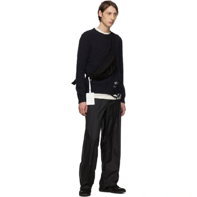 Shop Maison Margiela Navy Gauge 3 Sweater In 524 Navy