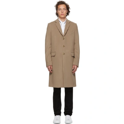 Shop Givenchy Beige 3-gold Buttons Trench Coat In 275 Ltbeige