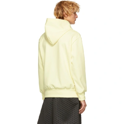 Shop Comme Des Garçons Play Yellow Heart Patch Hoodie In White