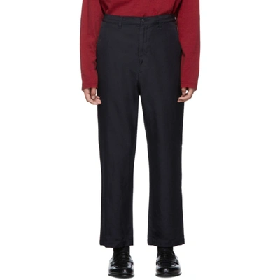 Shop Junya Watanabe Navy Twill Trousers In 2 Navy