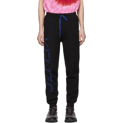 Shop Kenzo Black Knitted Lounge Pants In 99 Black