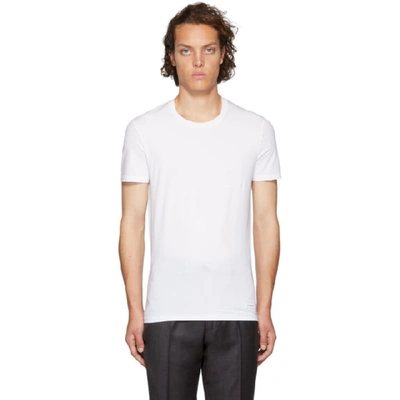 Shop Ermenegildo Zegna White Round Neck T-shirt