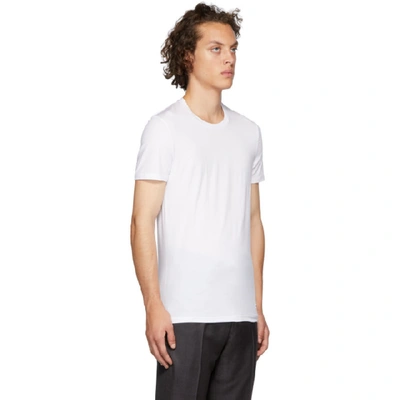 Shop Ermenegildo Zegna White Round Neck T-shirt