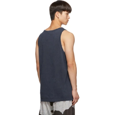 Shop John Elliott Navy Rugby Tank Top In Cadet