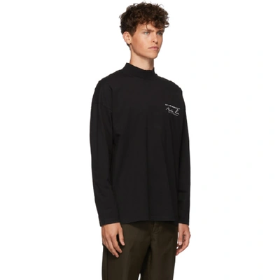 Shop Martine Rose Black Jersey Mock Neck T-shirt