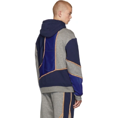 Shop Ahluwalia Studio Ahluwalia Multicolor Beaded Overstitch Patchwork Hoodie