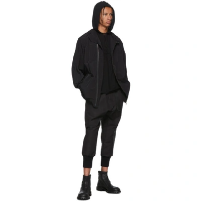 Shop Julius Black Nylon Bomber Jacket