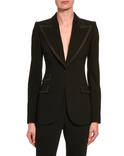 Shop Dolce & Gabbana Wool Single-breasted Jacket In Black