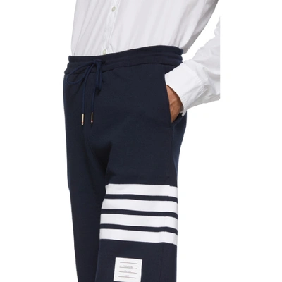 Shop Thom Browne Navy 4-bar Classic Sweat Shorts In 461 Navy