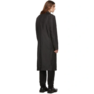Shop Comme Des Garçons Homme Deux Comme Des Garcons Homme Plus Black Twill Double-breasted Coat In 1 Black