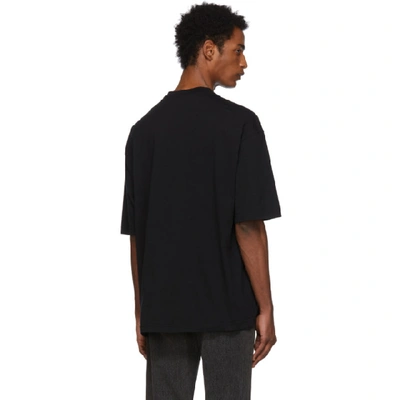 Shop Balenciaga Black & Yellow Bb T-shirt