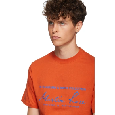 Shop Martine Rose Orange Classic T-shirt