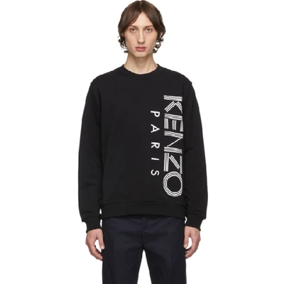 Shop Kenzo Black Sport Logo Sweatshirt In 99 Black