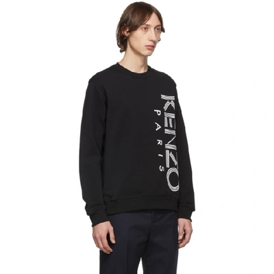 Shop Kenzo Black Sport Logo Sweatshirt In 99 Black