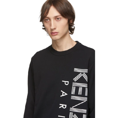 Shop Kenzo Black Sport Logo Sweatshirt In 99 Black