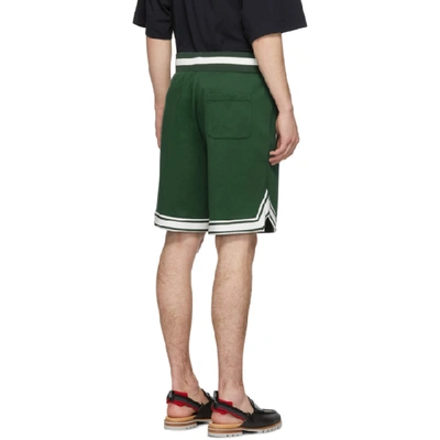 Shop Moncler Green Sweat Shorts In 886.green