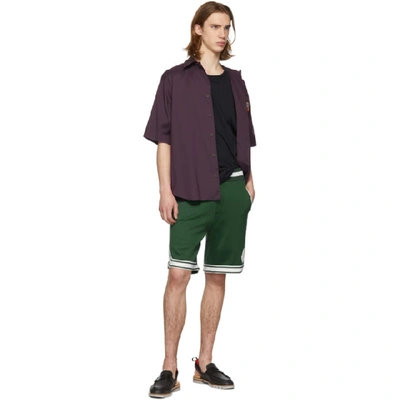 Shop Moncler Green Sweat Shorts In 886.green