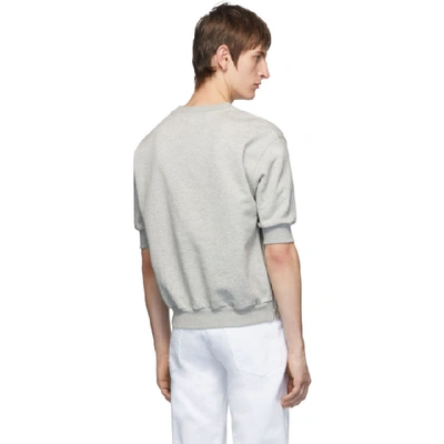 Shop Random Identities Grey Short Sleeve Sweatshirt
