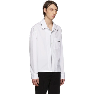 Shop Maison Margiela White Pyjama Shirt In 100 White