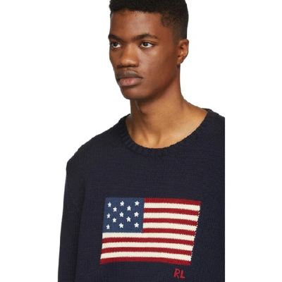 Shop Polo Ralph Lauren Navy Knit Icon Sweater