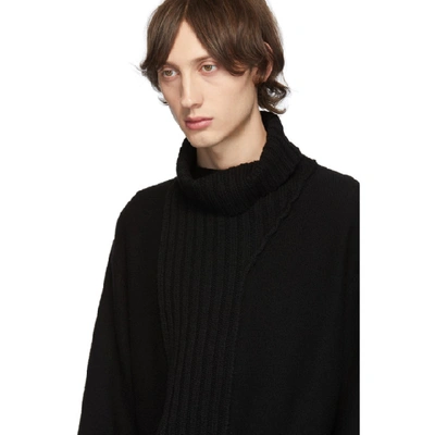 Shop Yohji Yamamoto Black Patch Turtleneck