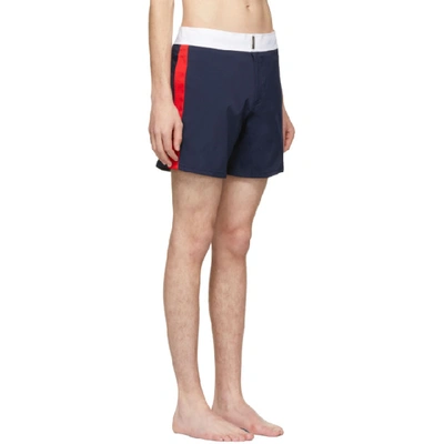 Shop Vilebrequin Navy Flat Belt Merle Swim Shorts