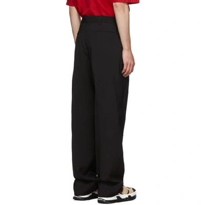 Shop Burberry Black Wide Leg Trousers